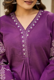 Plum Petals Suit Set