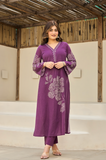 Plum Petals Suit Set