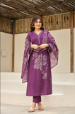 Plum Petals Suit Set