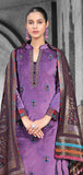 PURPLE COTTON VELVET EMBROIDERED SUIT PAIRED WITH BANARASI SILK DUPATTA