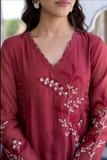 Ruby Bloom Chanderi Suit Set