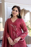Ruby Bloom Chanderi Suit Set
