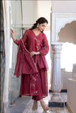 Ruby Bloom Chanderi Suit Set