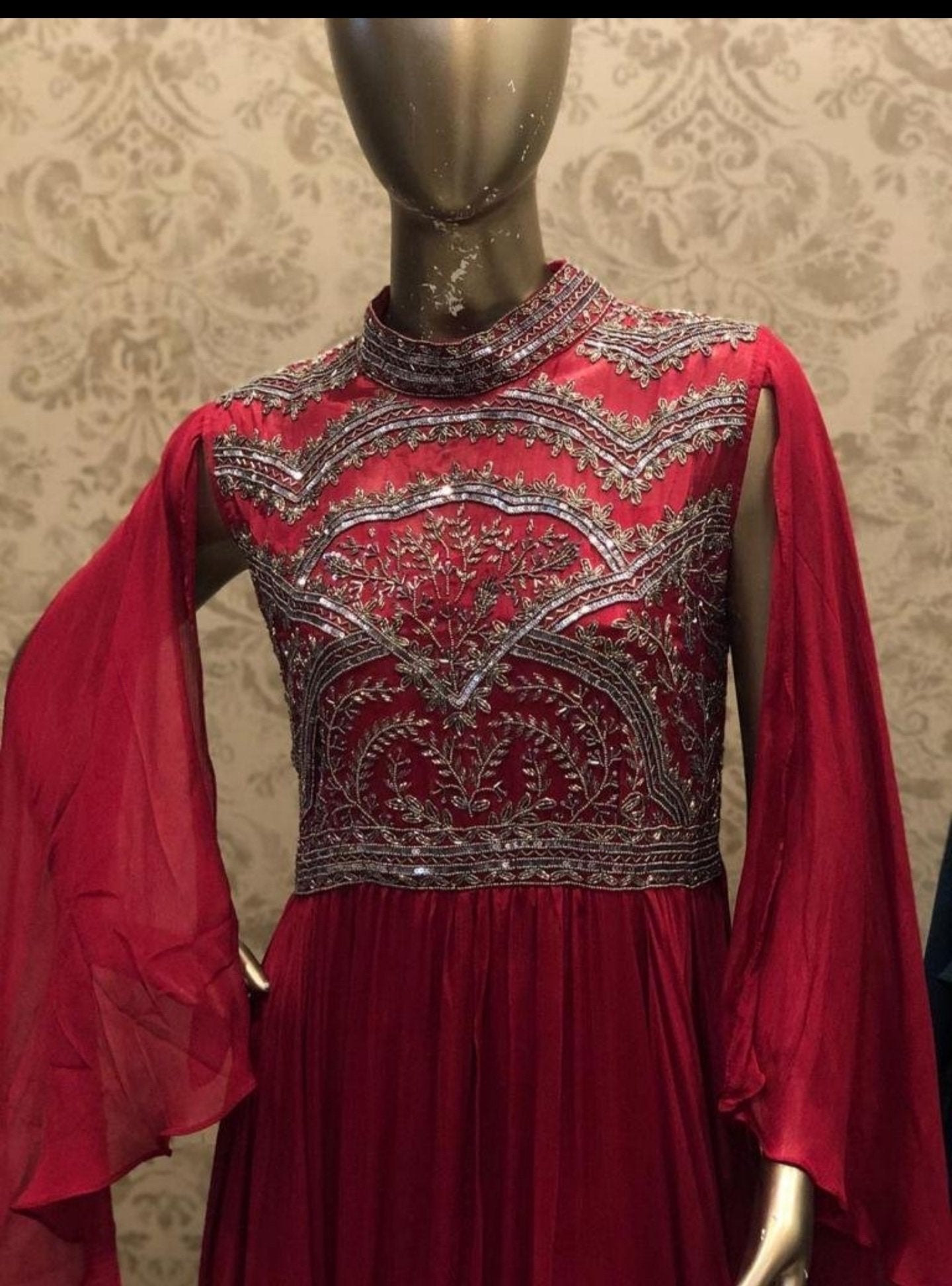 Red Georgette  Partywear Gown